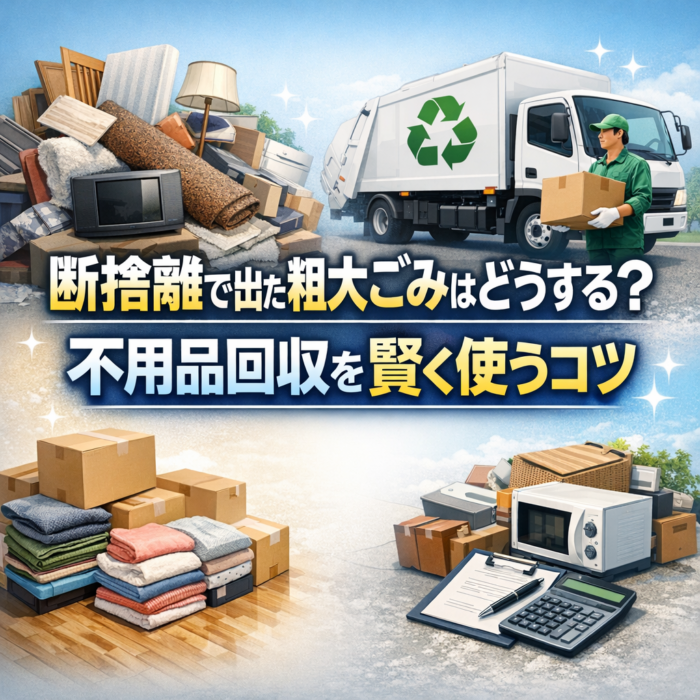 断捨離で出た粗大ごみはどうする？不用品回収を賢く使うコツ