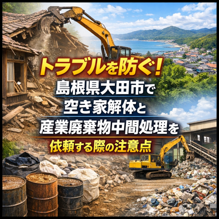 トラブルを防ぐ！島根県大田市で空き家解体と産業廃棄物中間処理を依頼する際の注意点